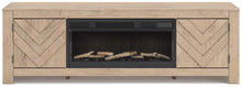 Load image into Gallery viewer, Cayboni 71" TV Stand with Electric Fireplace