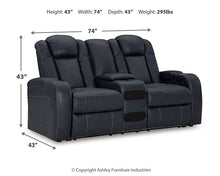 Load image into Gallery viewer, Fyne-Dyme Power Reclining Loveseat with Console - 46 Furniture and Mattress Gallery