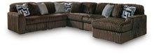 Load image into Gallery viewer, Midnight-Madness Sectional with Chaise - Chocolate