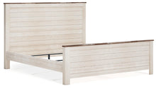 Load image into Gallery viewer, Willowton Panel Bed with Mirrored Dresser & 2 Nightstands