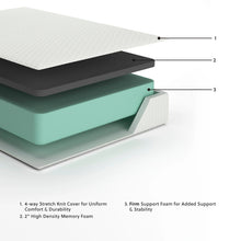 Load image into Gallery viewer, Chime 12 Inch Memory Foam Mattress in a Box