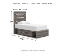 Load image into Gallery viewer, Graystorm Bed with Storage