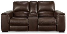Load image into Gallery viewer, Alessandro Power Reclining Loveseat with Console - 46 Furniture and Mattress Gallery