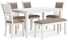 Load image into Gallery viewer, Erinberg Dining Table and 4 Chairs and Bench (Set of 6) - 46 Furniture and Mattress Gallery