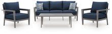 Load image into Gallery viewer, Gali Outdoor Sofa/Chairs/Table Set (Set of 4)