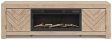 Load image into Gallery viewer, Cayboni 71" TV Stand with Electric Fireplace