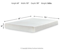 Load image into Gallery viewer, Chime 8 Inch Memory Foam Mattress in a Box