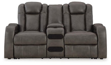 Load image into Gallery viewer, Fyne-Dyme Power Reclining Loveseat with Console

