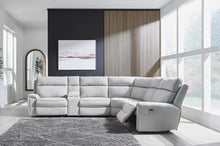 Load image into Gallery viewer, Social Pointe Reclining Sectional with Storage Consoles
