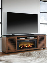 Load image into Gallery viewer, Kallari 84" TV Stand with Electric Fireplace
