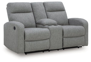 Gauntlet Reclining Loveseat with Console - 46 Furniture and Mattress Gallery