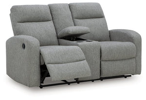 Gauntlet Reclining Loveseat with Console - 46 Furniture and Mattress Gallery