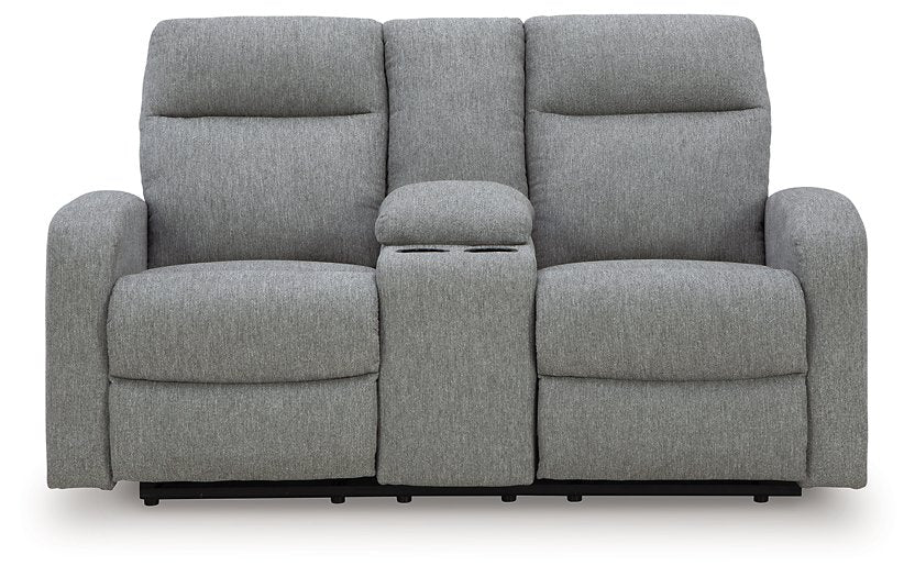 Gauntlet Reclining Loveseat with Console - 46 Furniture and Mattress Gallery
