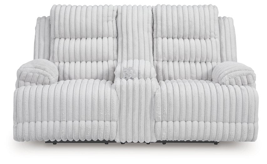 Rhines Falls Power Reclining Loveseat with Console - 46 Furniture and Mattress Gallery