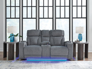 Studio Cave Power Reclining Loveseat with Console - 46 Furniture and Mattress Gallery