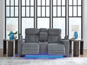 Studio Cave Power Reclining Loveseat with Console - 46 Furniture and Mattress Gallery