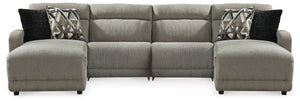 Colleyville Power Reclining Sectional with Chaise - 46 Furniture and Mattress Gallery