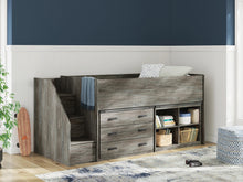 Load image into Gallery viewer, Frandern Loft Bed with Bookcase and Drawer Storage
