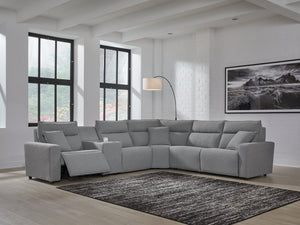 Modmax Reclining Sectional with Console - 46 Furniture and Mattress Gallery