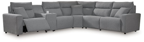 Modmax Reclining Sectional with Console - 46 Furniture and Mattress Gallery