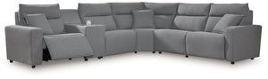 Modmax Reclining Sectional with Console - 46 Furniture and Mattress Gallery