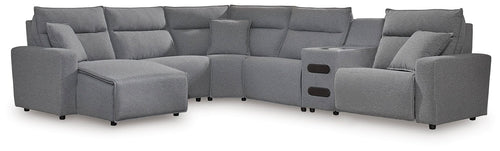 ModMax II Reclining Sectional with Chaise and Audio Console - 46 Furniture and Mattress Gallery