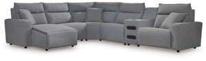 ModMax II Reclining Sectional with Chaise and Audio Console - 46 Furniture and Mattress Gallery