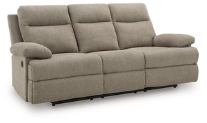 Side-Swipe Reclining Sofa with Drop Down Table - 46 Furniture and Mattress Gallery