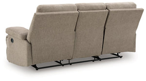Side-Swipe Reclining Sofa with Drop Down Table - 46 Furniture and Mattress Gallery