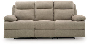 Side-Swipe Reclining Sofa with Drop Down Table - 46 Furniture and Mattress Gallery