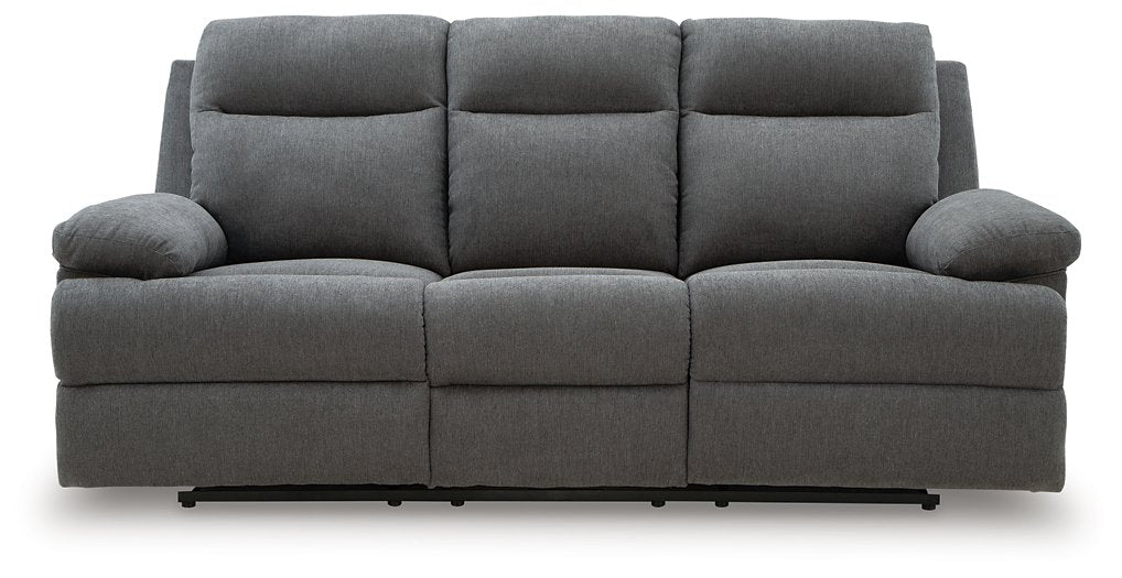 Side-Swipe Reclining Sofa with Drop Down Table - 46 Furniture and Mattress Gallery
