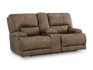 Beckley Place Power Reclining Loveseat with Console - 46 Furniture and Mattress Gallery