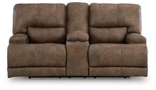 Beckley Place Power Reclining Loveseat with Console - 46 Furniture and Mattress Gallery