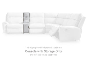 Social Pointe Reclining Sectional with Storage Console - 46 Furniture and Mattress Gallery