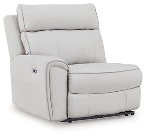 Social Pointe Reclining Sectional with Storage Console - 46 Furniture and Mattress Gallery