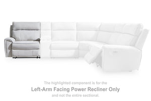 Social Pointe Reclining Sectional with Storage Console - 46 Furniture and Mattress Gallery