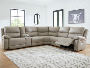 Narwhal Place Reclining Sectional with Storage Console - 46 Furniture and Mattress Gallery