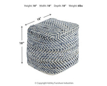 Load image into Gallery viewer, Chevron Pouf - 46 Furniture and Mattress Gallery
