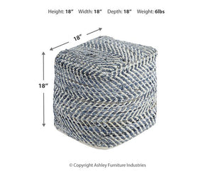 Chevron Pouf - 46 Furniture and Mattress Gallery