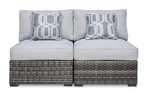 Harbor Court Armless Chair with Cushion (Set of 2) - 46 Furniture and Mattress Gallery