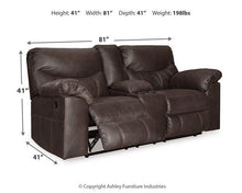 Load image into Gallery viewer, Boxberg Reclining Loveseat with Console - 46 Furniture and Mattress Gallery

