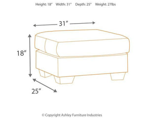 Darcy Ottoman - 46 Furniture and Mattress Gallery
