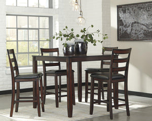 Coviar Counter Height Dining Table and Bar Stools (Set of 5) - 46 Furniture and Mattress Gallery