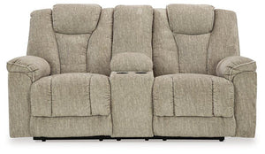 Hindmarsh Power Reclining Loveseat with Console - 46 Furniture and Mattress Gallery