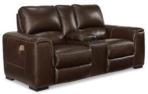 Alessandro Power Reclining Loveseat with Console - 46 Furniture and Mattress Gallery