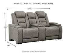 Load image into Gallery viewer, The Man-Den Power Reclining Loveseat with Console - 46 Furniture and Mattress Gallery
