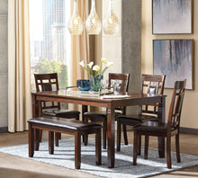 Load image into Gallery viewer, Bennox Dining Table and Chairs with Bench (Set of 6) - 46 Furniture and Mattress Gallery
