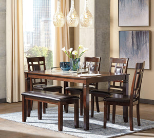 Bennox Dining Table and Chairs with Bench (Set of 6) - 46 Furniture and Mattress Gallery