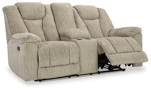 Hindmarsh Power Reclining Loveseat with Console - 46 Furniture and Mattress Gallery