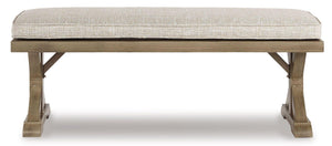 Beachcroft Outdoor Bench with Cushion - 46 Furniture and Mattress Gallery